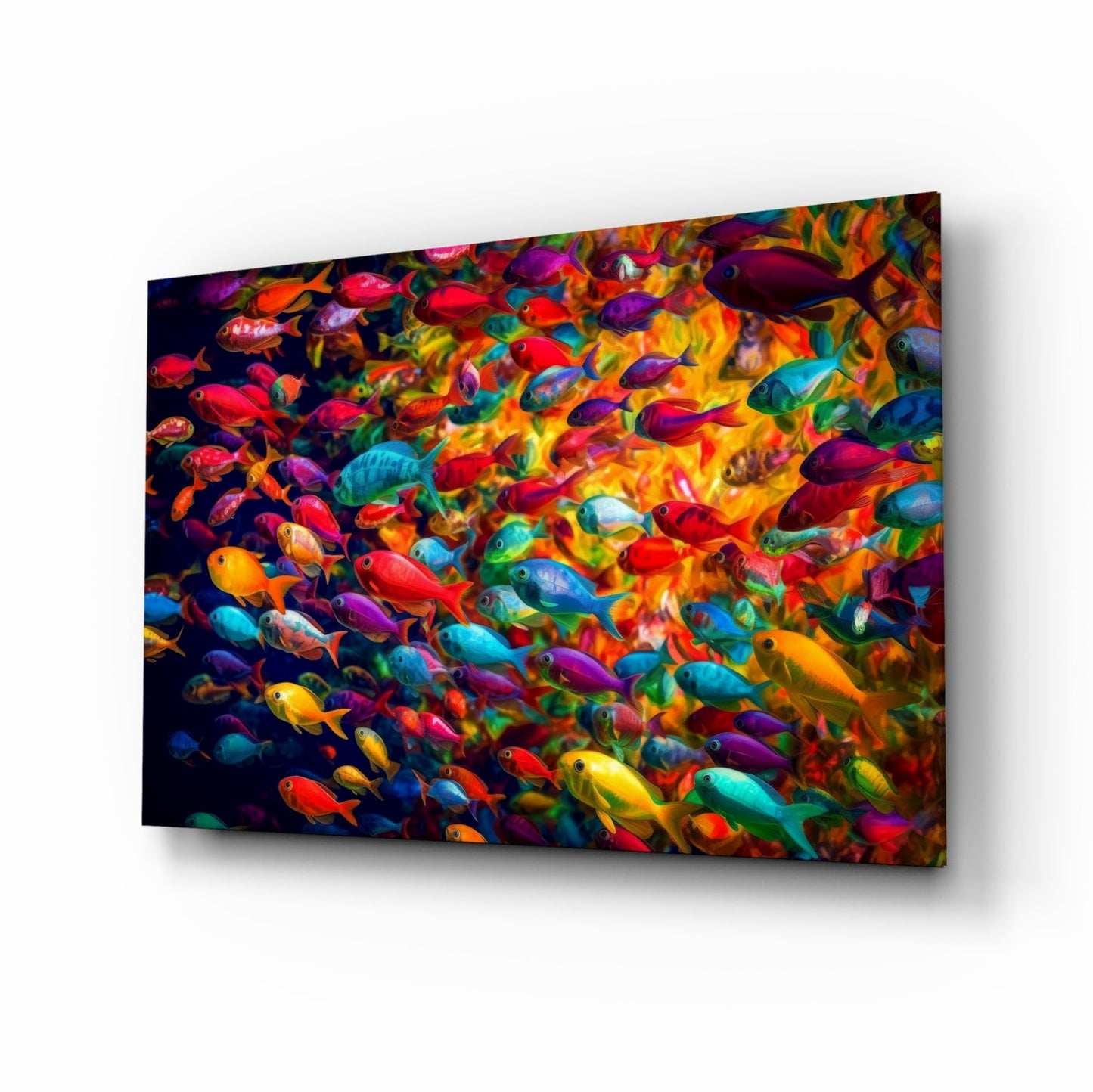 Arte de Pared de Cristal Fish World || Colección de Diseñador