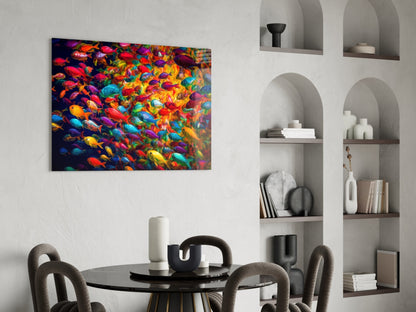 Arte de Pared de Cristal Fish World || Colección de Diseñador