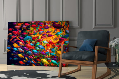 Arte de Pared de Cristal Fish World || Colección de Diseñador