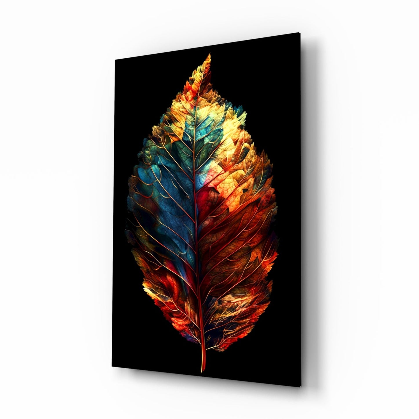 Autumn Leaf Glass Wall Art || Designer Collection