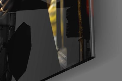 Java the Leopard Glass Wall Art || Designer's Collection