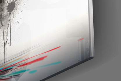 Skleněné nástěnné umění Rainbow Bull White Splash