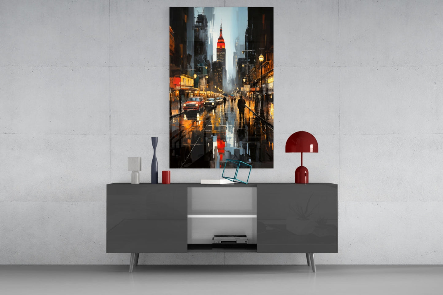 Arte de Pared de Cristal Noche en la Ciudad || Colección del Diseñador