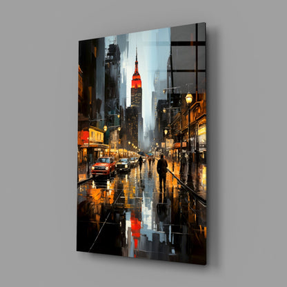 Arte de Pared de Cristal Noche en la Ciudad || Colección del Diseñador