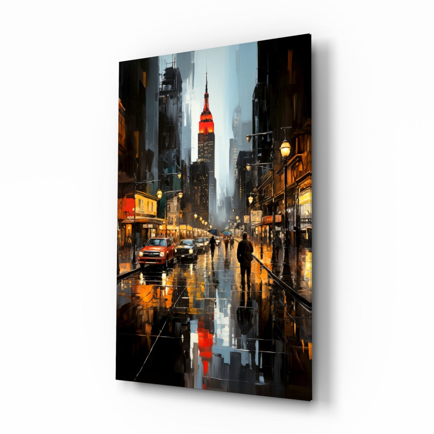 Arte de Pared de Cristal Noche en la Ciudad || Colección del Diseñador
