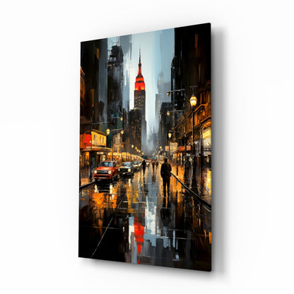 Arte de Pared de Cristal Noche en la Ciudad || Colección del Diseñador