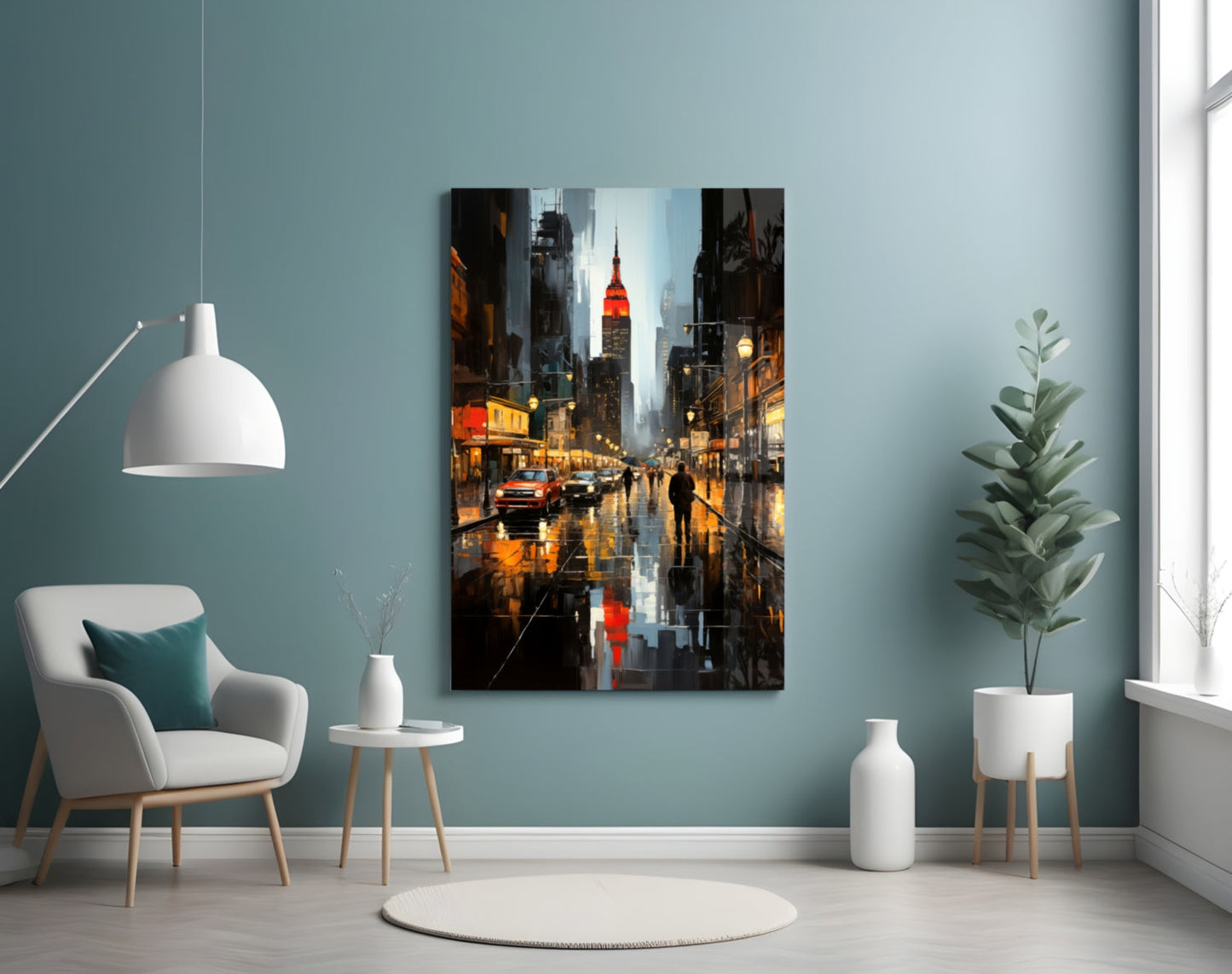 Arte de Pared de Cristal Noche en la Ciudad || Colección del Diseñador