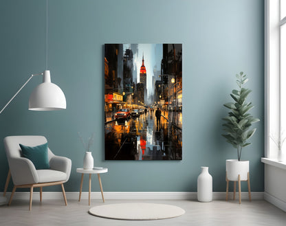 Arte de Pared de Cristal Noche en la Ciudad || Colección del Diseñador