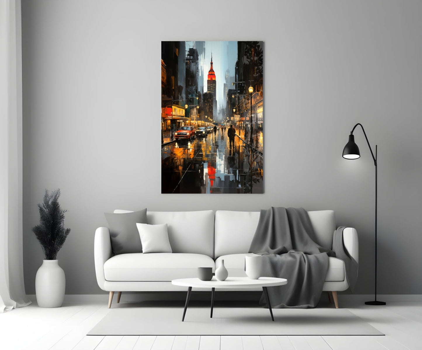 Arte de Pared de Cristal Noche en la Ciudad || Colección del Diseñador