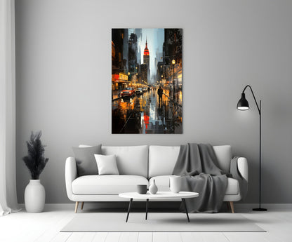 Arte de Pared de Cristal Noche en la Ciudad || Colección del Diseñador