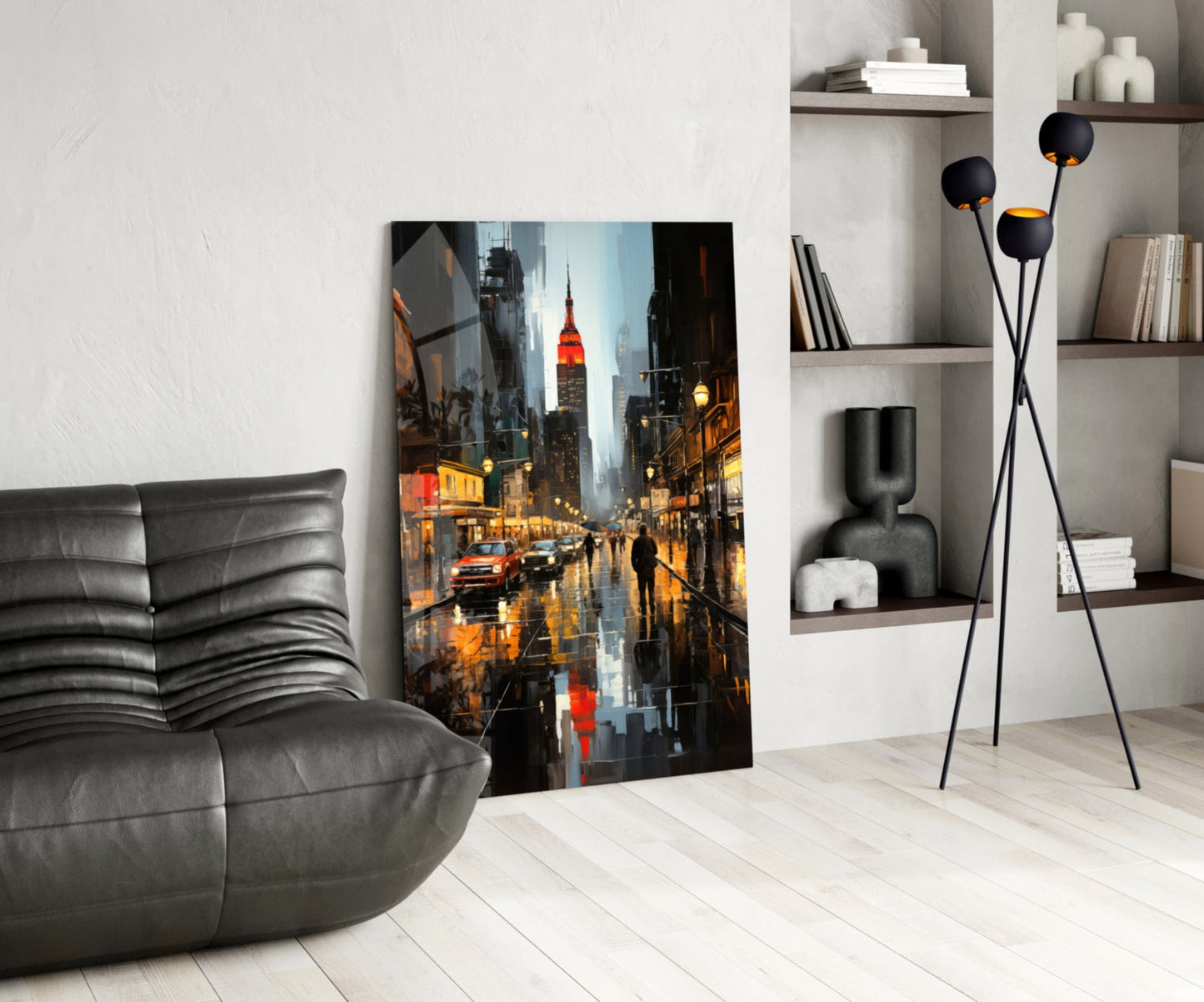 Arte de Pared de Cristal Noche en la Ciudad || Colección del Diseñador