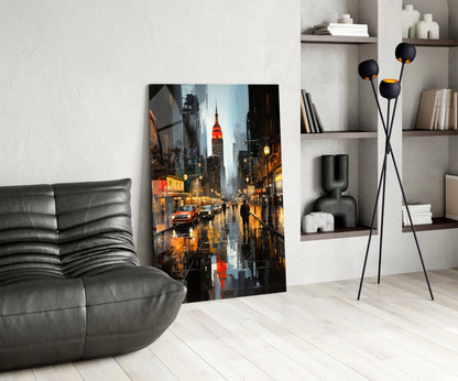 Arte de Pared de Cristal Noche en la Ciudad || Colección del Diseñador
