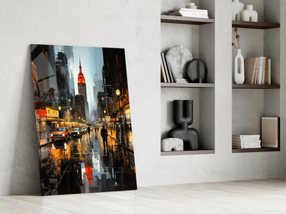 Arte de Pared de Cristal Noche en la Ciudad || Colección del Diseñador