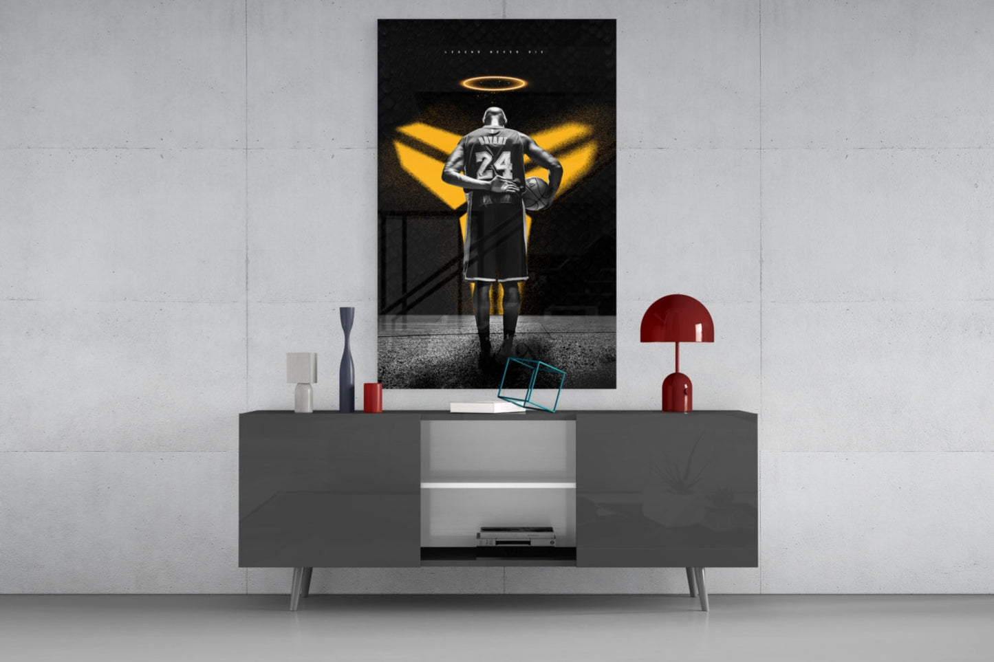 Kobe Bryant Glass Wall Art || Designer Collection