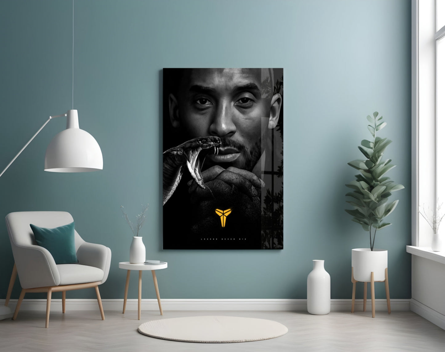 Kobe Bryant Glass Wall Art || Designer Collection
