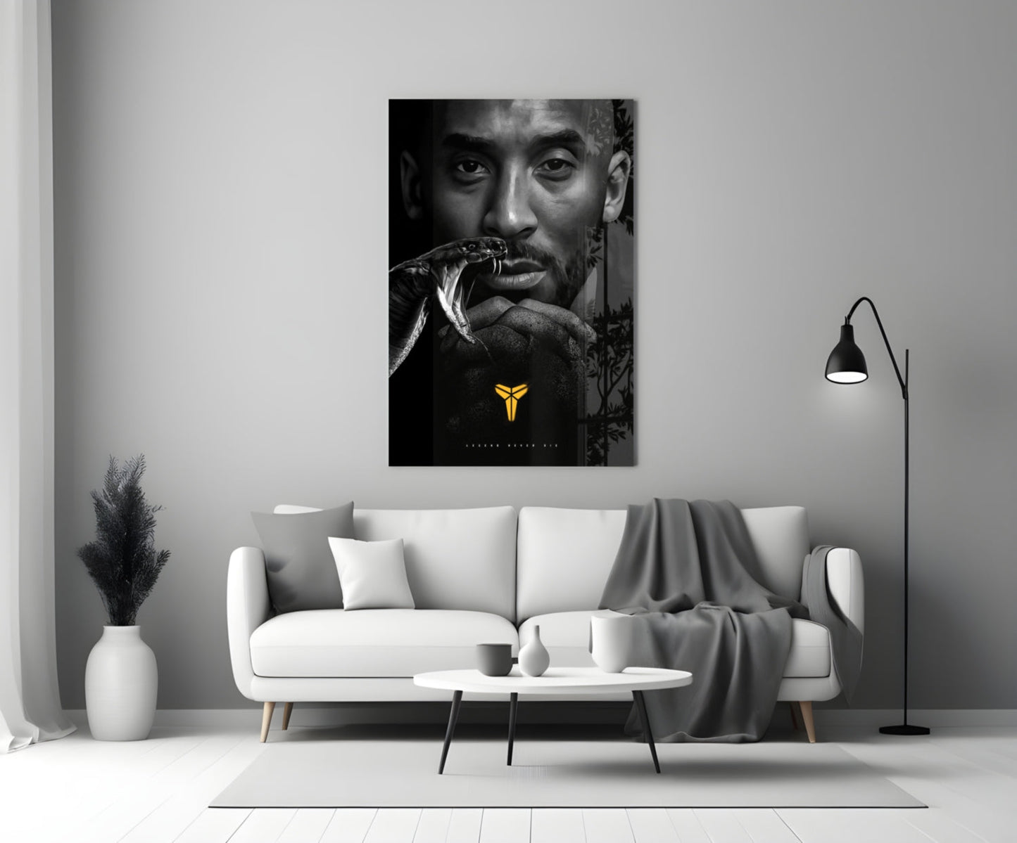 Kobe Bryant Glass Wall Art || Designer Collection