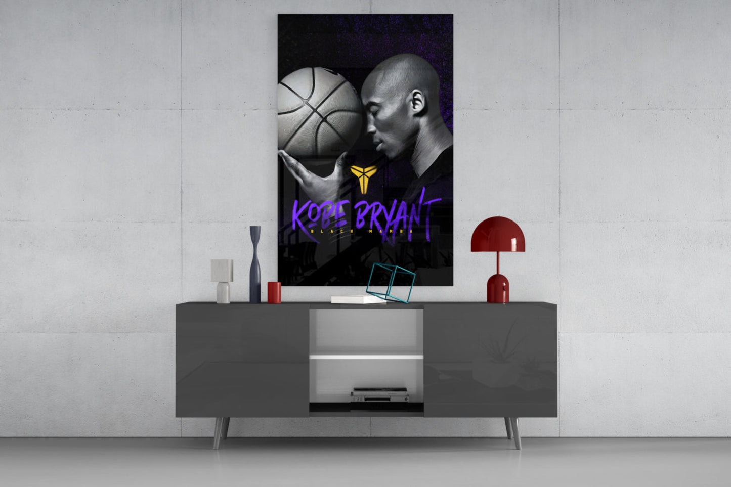 Kobe Bryant Glass Wall Art || Designer Collection