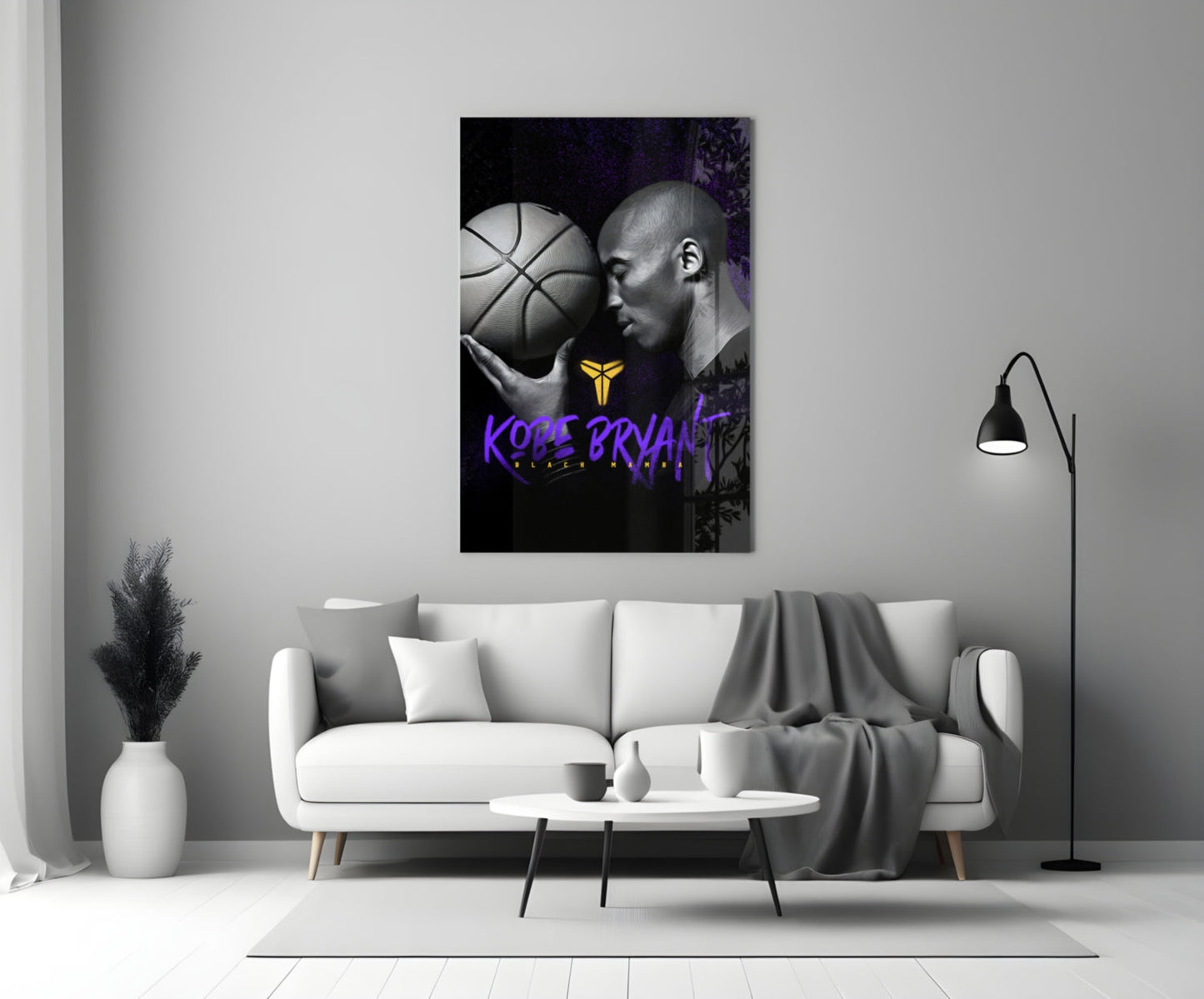 Kobe Bryant Glass Wall Art || Designer Collection