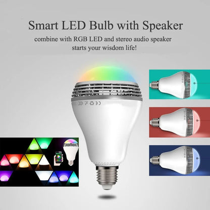 Bluetooth-högtalare smart LED-lampa - E27 flerfärgad
