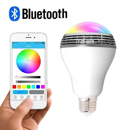 Bluetooth-högtalare smart LED-lampa - E27 flerfärgad