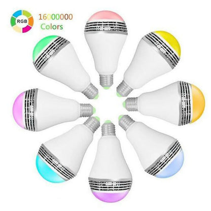 Bluetooth-högtalare smart LED-lampa - E27 flerfärgad