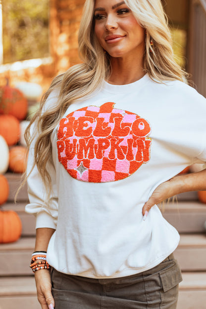 Bluza z kapturem Blair Halloween z łatami i dynią