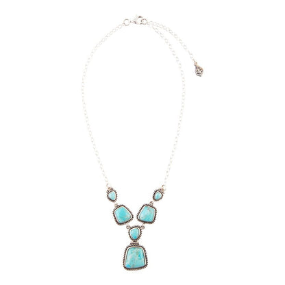 Earth and Sky Blue Turquoise Sterling Silver Necklace