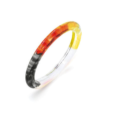 Batik Slip-On Lucite Armreif in Earth