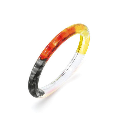 Opaska na rękę z przezroczystego akrylu w stylu Tie Dye w kolorze ziemi
