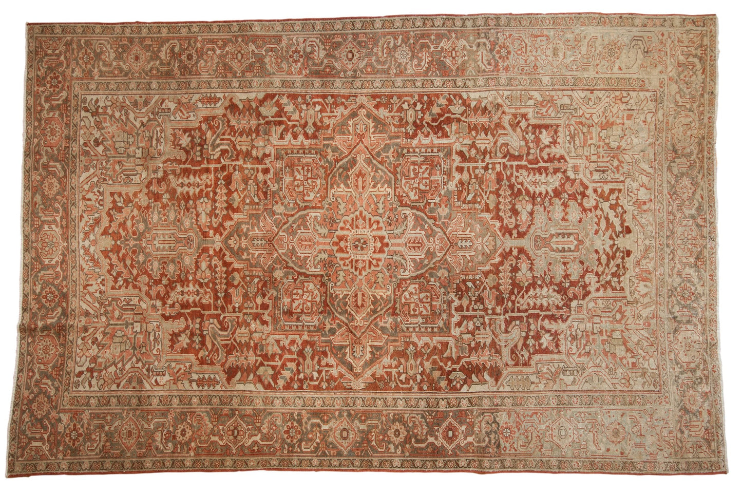 8x12.5 Vintage Distressed Heriz Carpet