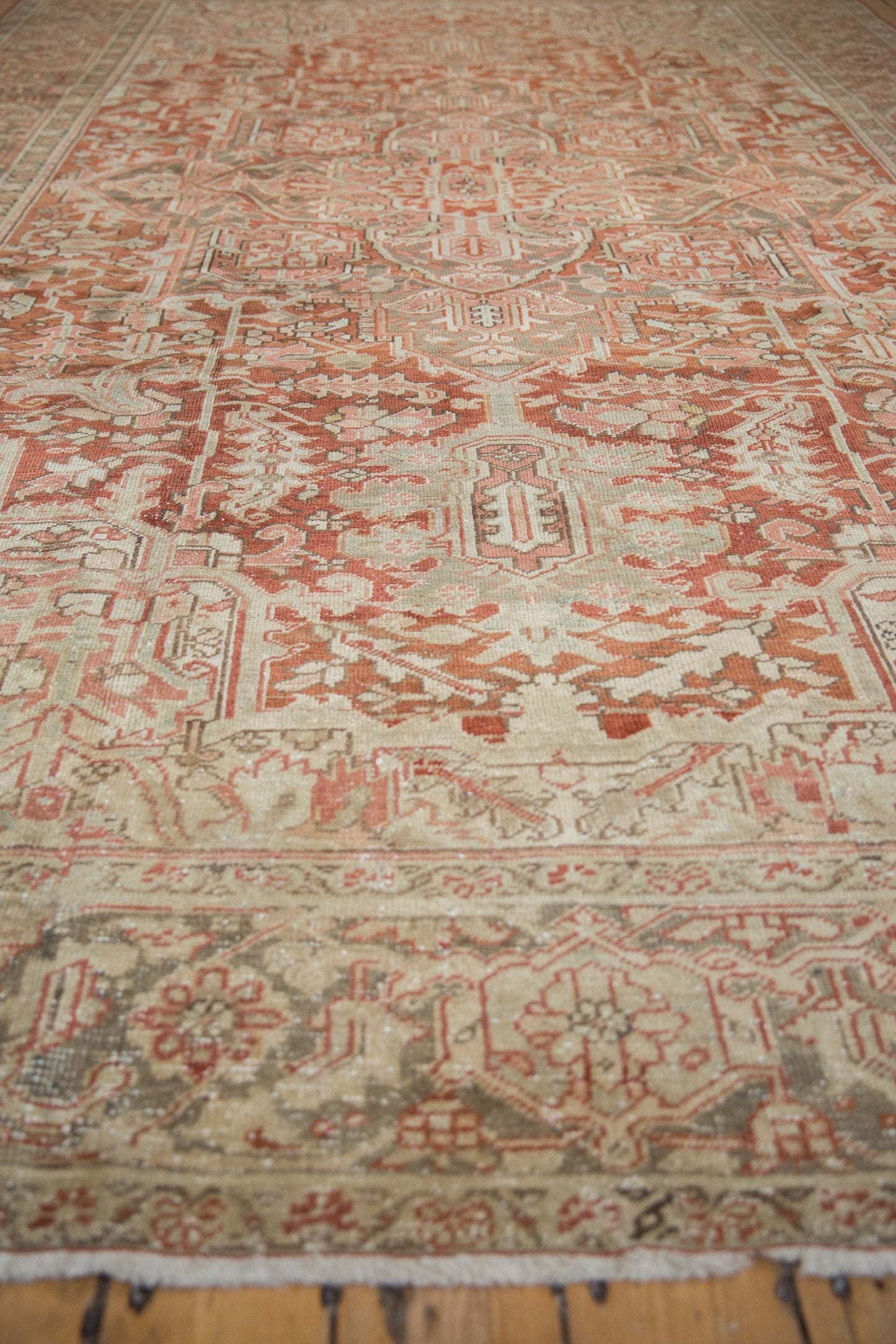 8x12.5 Vintage Distressed Heriz Carpet