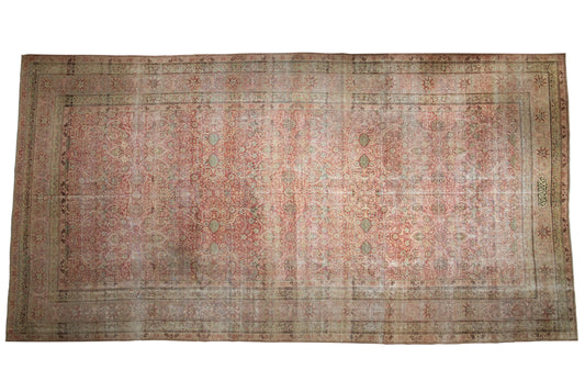 9.5x18.5 Antique Distressed Kermanshah Carpet