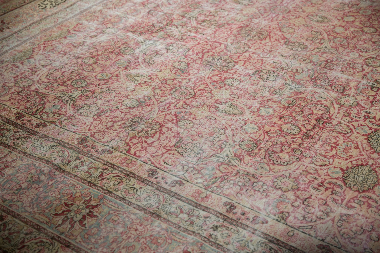 9.5x18.5 Antique Distressed Kermanshah Carpet