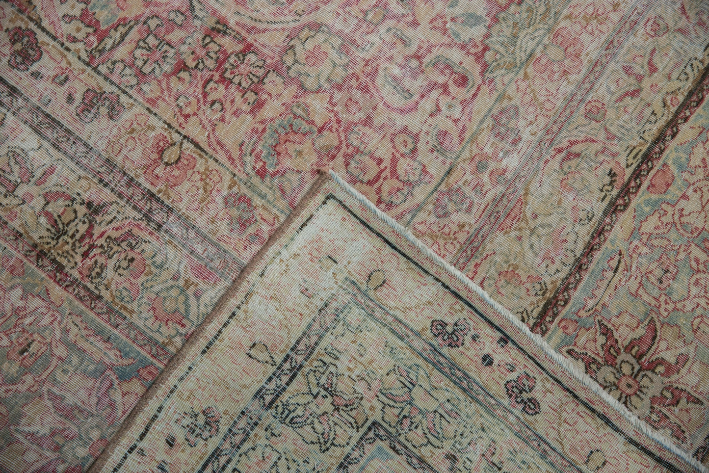 9.5x18.5 Antique Distressed Kermanshah Carpet