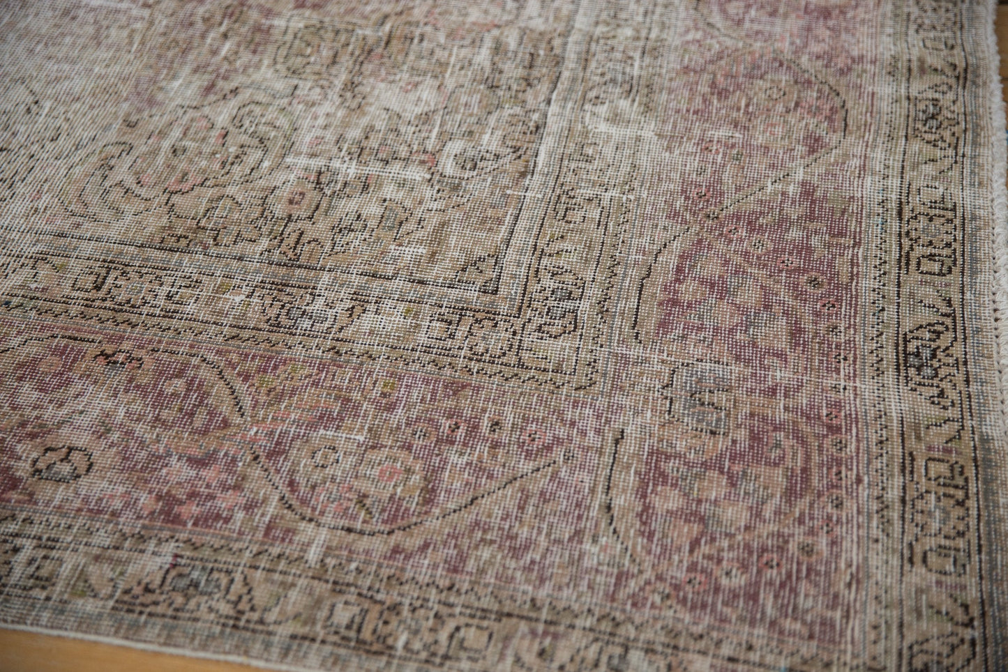 10x12.5 Vintage Distressed Tabriz Carpet