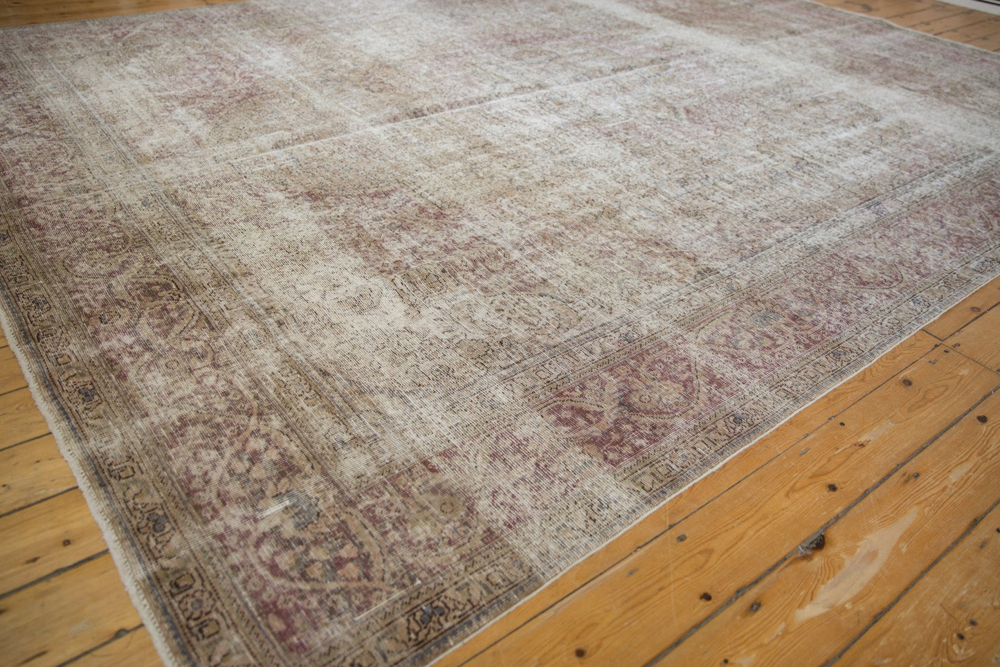 10x12.5 Vintage Distressed Tabriz Carpet