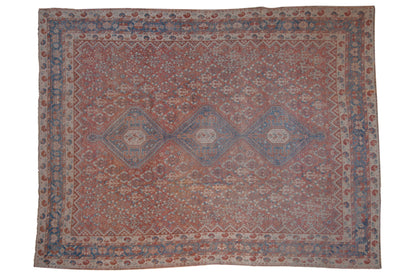 7.5x10 Vintage Distressed Qashqai Carpet