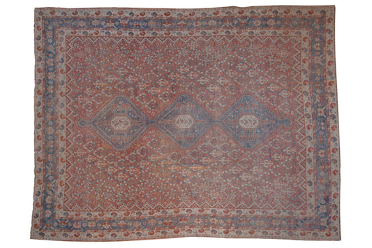 7.5x10 Vintage Distressed Qashqai Carpet