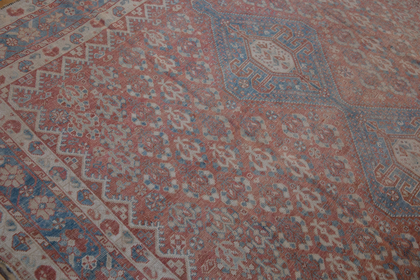 7.5x10 Vintage Distressed Qashqai Carpet