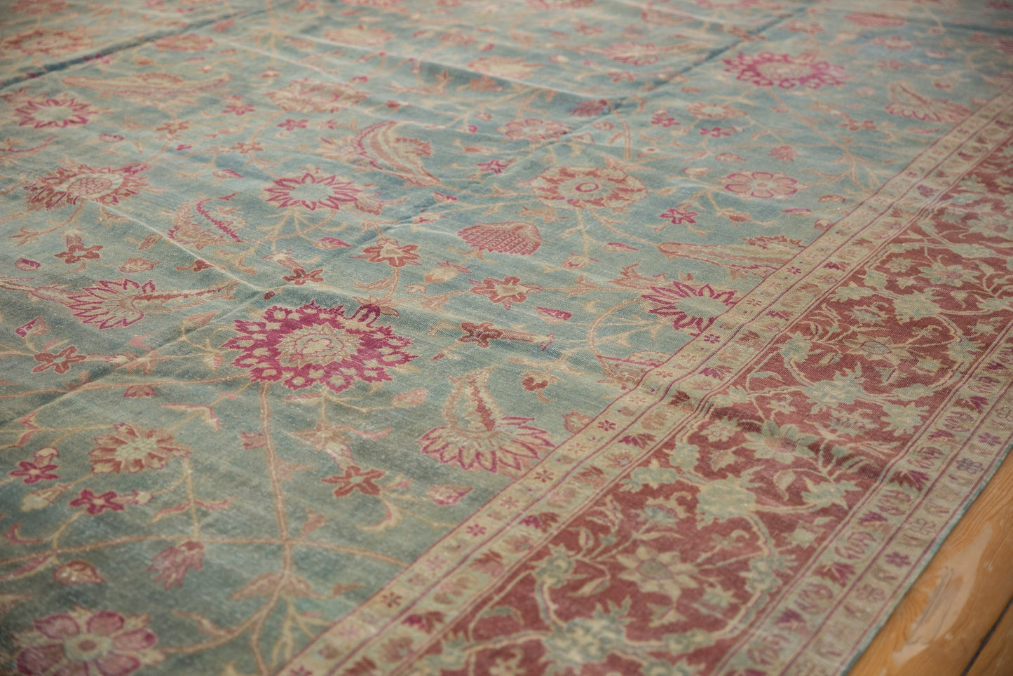 11.5x17 Vintage Distressed Yezd Carpet