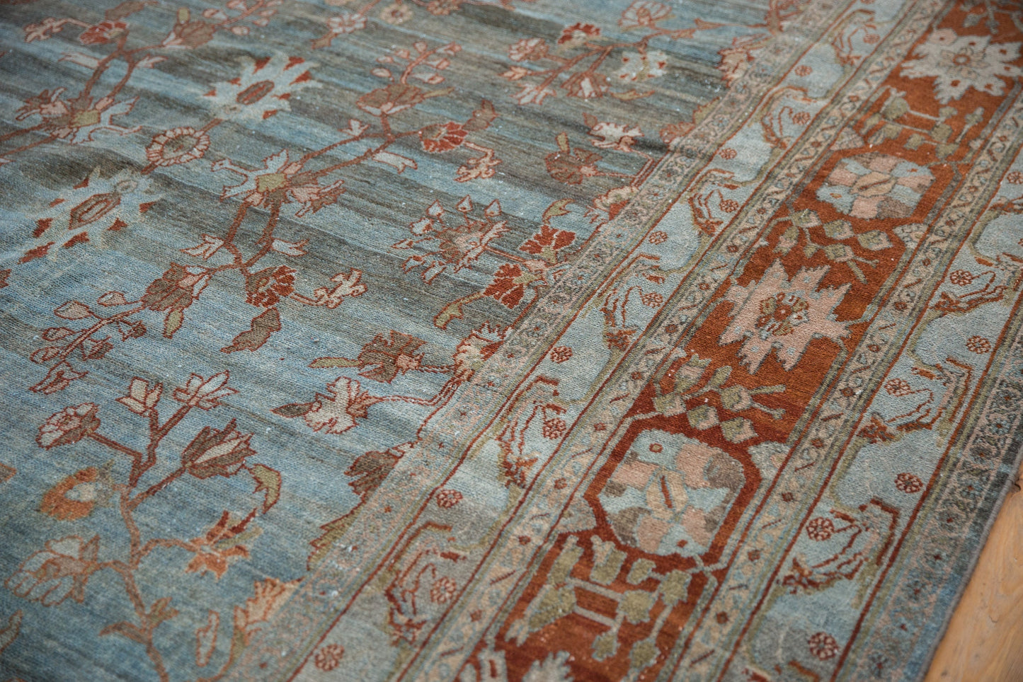 12.5x20 Vintage Distressed Bibikabad Carpet