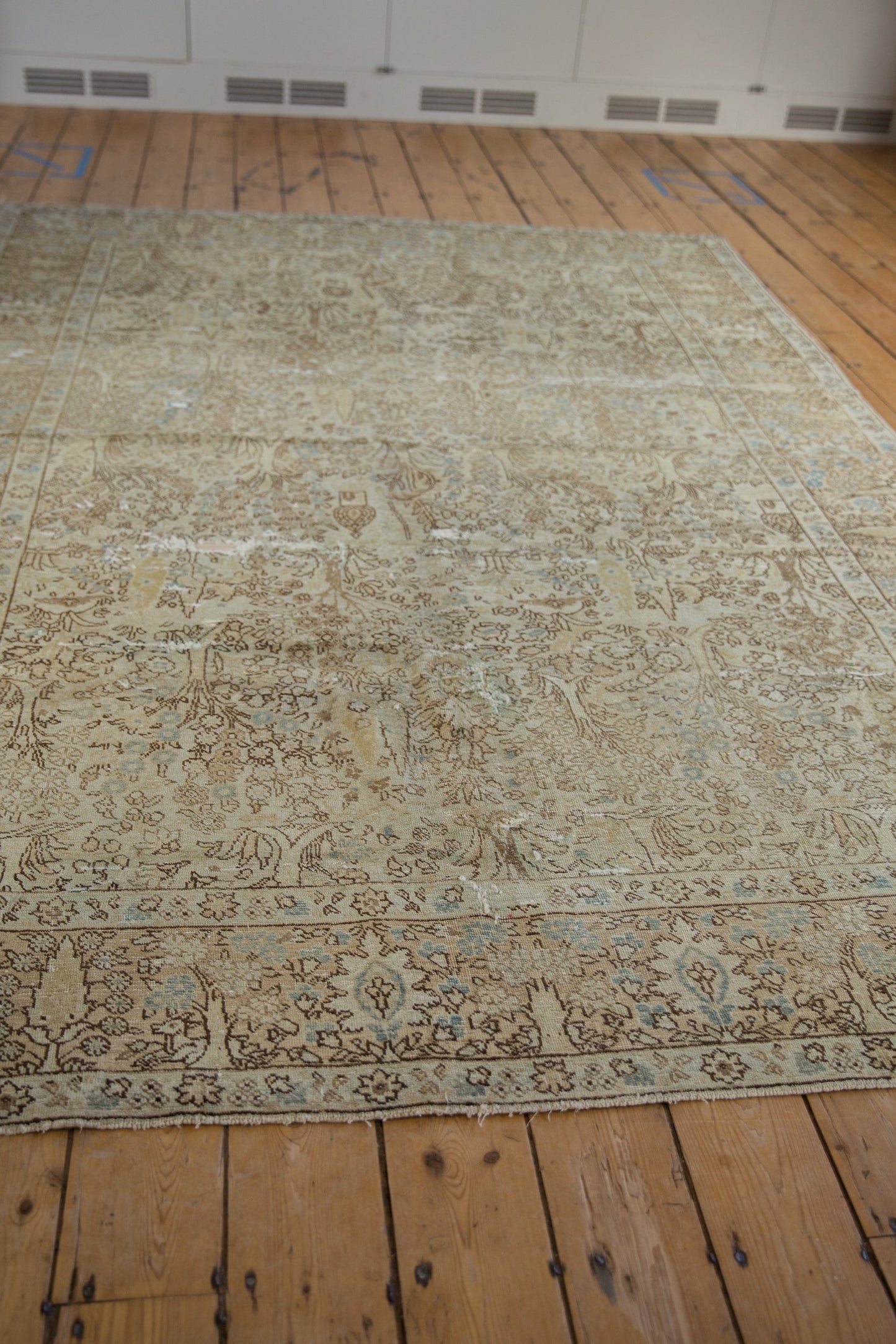 6.5x9.5 Vintage Distressed Tabriz Carpet