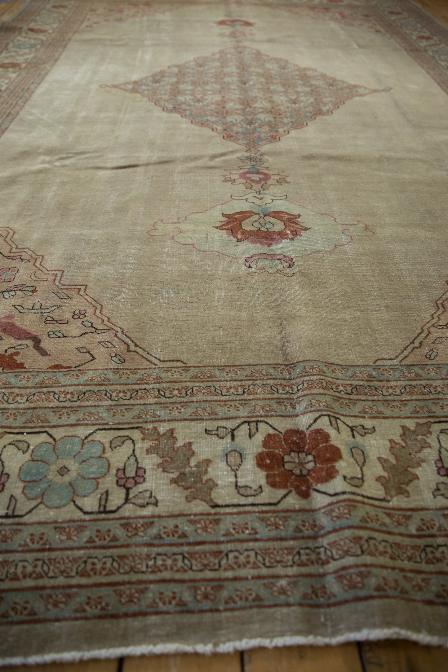 8x12 Vintage Distressed Tabriz Carpet