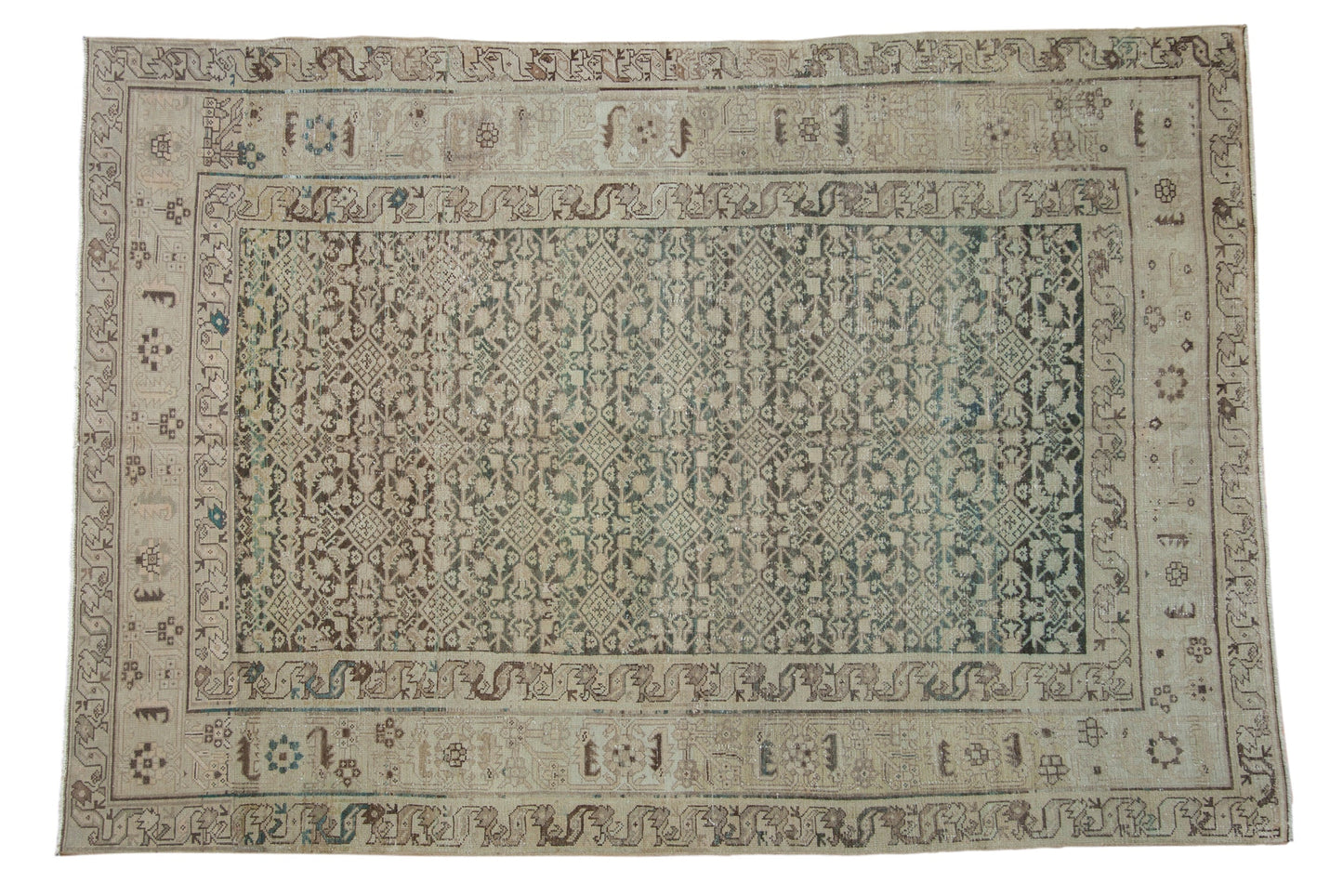 6.5x9.5 Vintage Distressed Hamadan Carpet