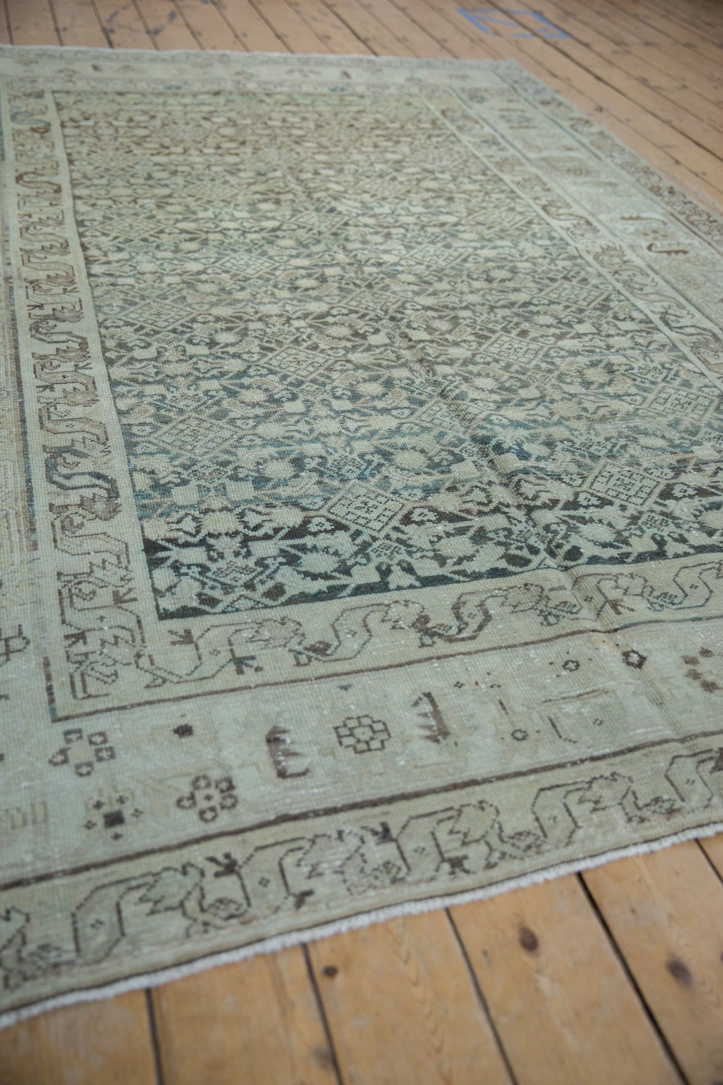 6.5x9.5 Vintage Distressed Hamadan Carpet