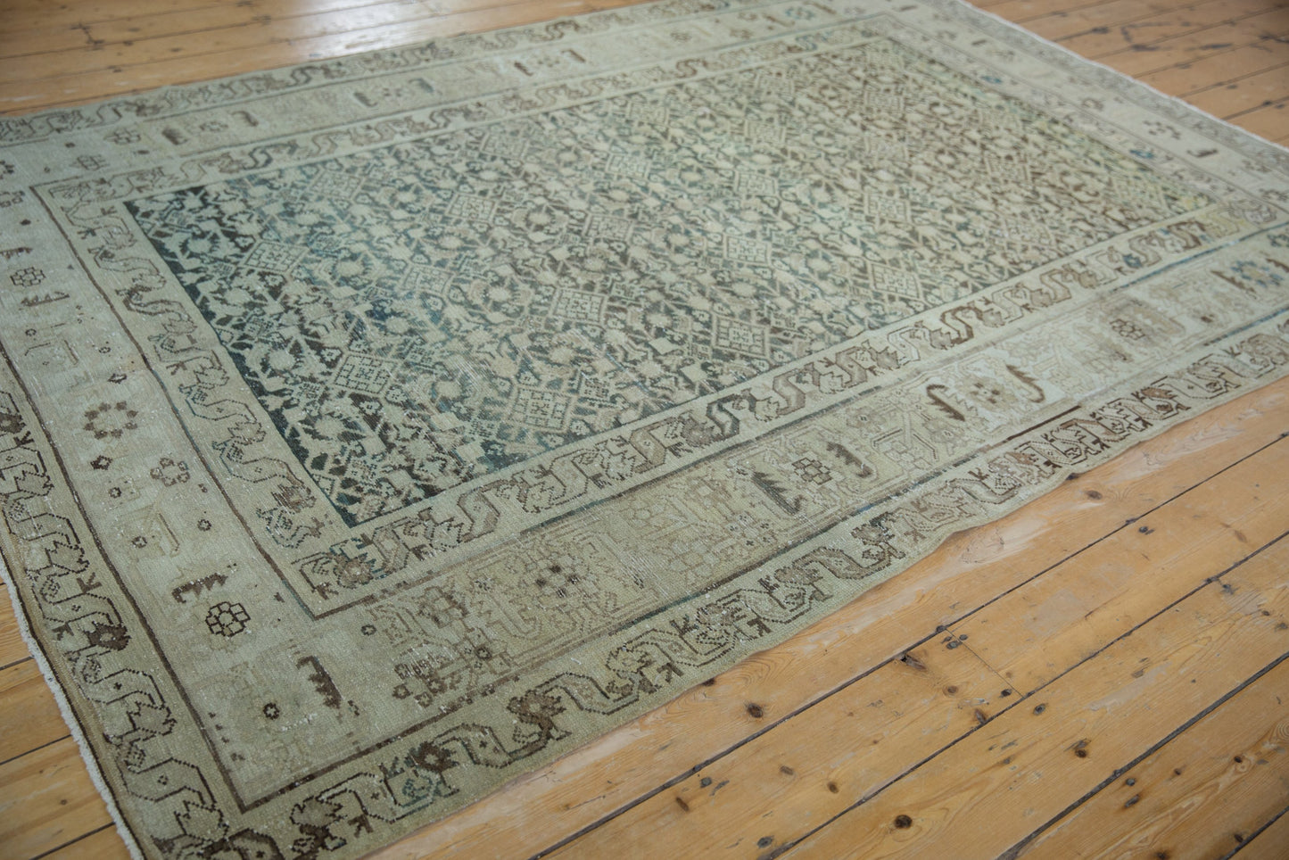 6.5x9.5 Vintage Distressed Hamadan Carpet