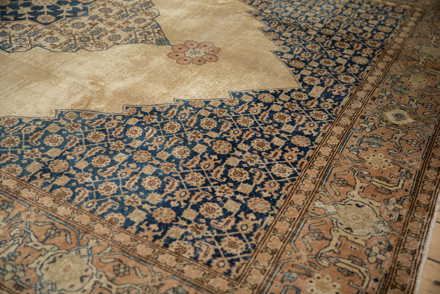 8.5x11 Vintage Distressed Tabriz Carpet