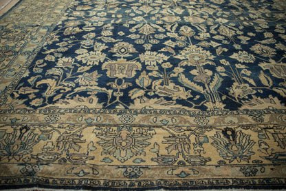 10.5x16.5 Vintage Distressed Tea Washed Lilihan Carpet
