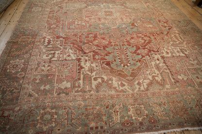 8x11.5 Vintage Distressed Heriz Carpet