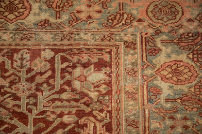 8x11.5 Vintage Fine Distressed Heriz Carpet
